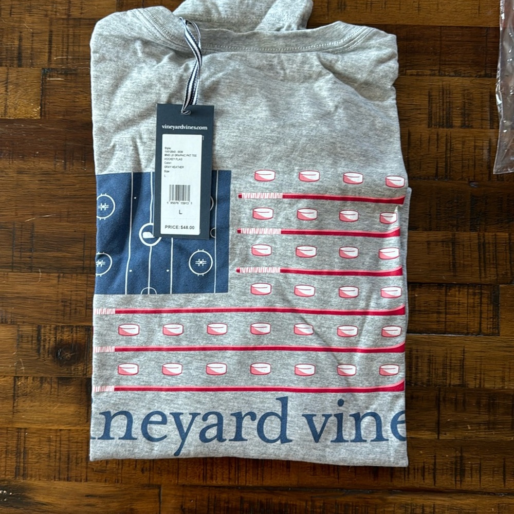 Vineyard Vines Graphic Pocket Tee: Hockey Flag